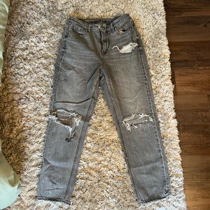 Grey Mom Jeans